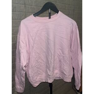 Gildan Pink‎ Heavy Blend Crewneck Sweatshirt Pullover Casual Loungewear
